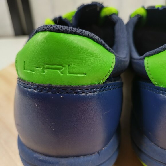 Ralph Lauren Falon Blue & Green Leather Mesh Casual Sneakers Woman US 9.5B - Picture 8 of 13